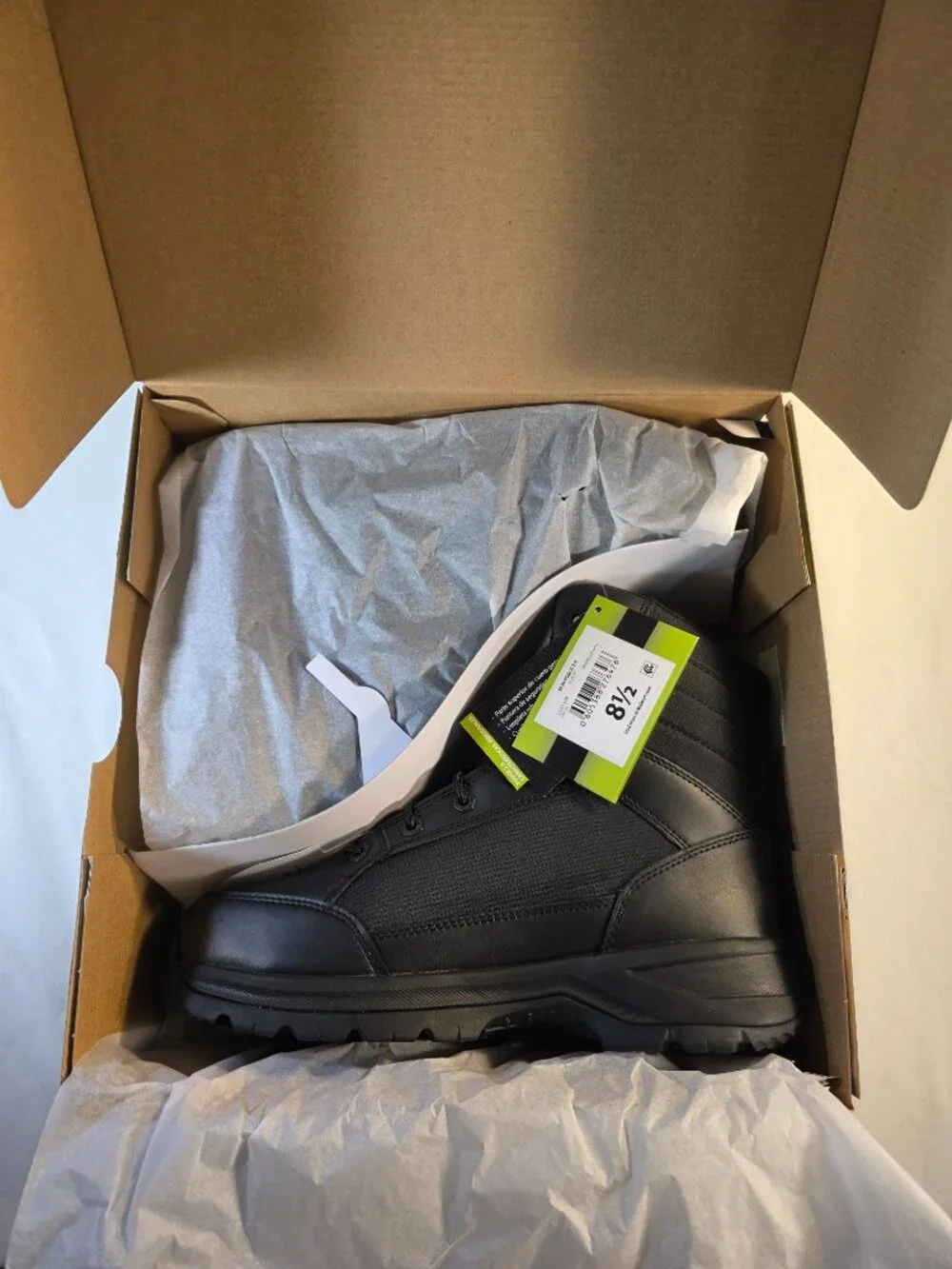Interceptor Men's Black Leather Tactical Steel Toe Boots Force 2.0 Size 8.5 NWT